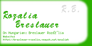 rozalia breslauer business card